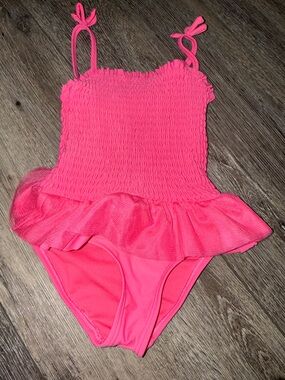 Gymboree Hot Pink Ruffled One-Piece